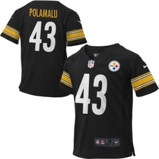 Nike Troy Polamalu #43 Pittsburgh Steelers Toddler Game Jersey   Black