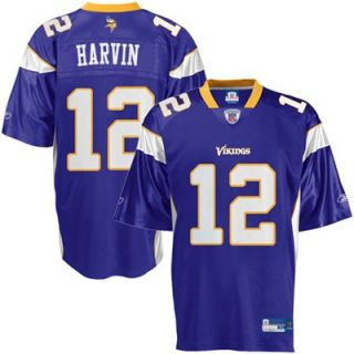 Reebok NFL Equipment Minnesota Vikings #12 Percy Harvin Purple Replica Football Jersey