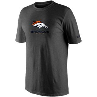 Nike Denver Broncos Authentic Logo T Shirt   Charcoal