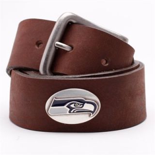 Seattle Seahawks Vintage Leather Belt   Brown