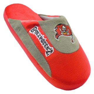 Comfy Feet NFL Low Pro Stripe Slippers   Tampa Bay Buccaneers   Mens Slippers