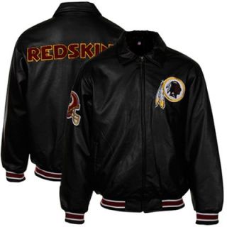 Washington Redskins Fashion Faux Leather Jacket   Black