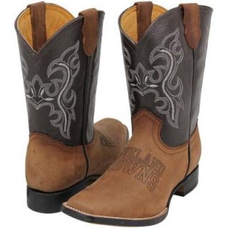 Cleveland Browns Youth Pull Up Cowboy Boots   Brown/Black