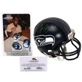 Riddell Percy Harvin Seattle Seahawks Autographed Mini Helmet   College Navy