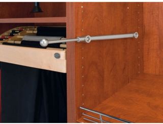 Rev A Shelf RCVR 12 SN 12 in. Designer Series Valet Rod for 12 in. Closets   Satin Nickel   Closet Organizers