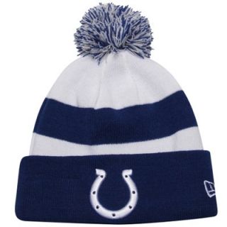 New Era Indianapolis Colts Youth On Field Cuffed Knit Hat   Royal Blue/White
