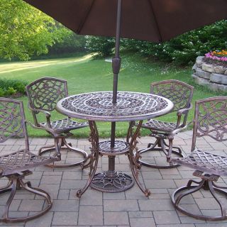 Oakland Living Mississippi Patio Dining Set   Seats 4   Patio Dining Sets