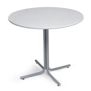 Correll Round Economy Breakroom Pedestal Table   Grey   Office Tables