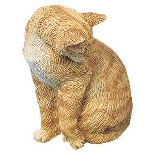 Sandicast Small Size Red Tabby Cat Sculpture   Garden Statues