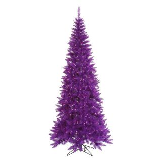 Vickerman Purple Slim Fir Pre lit Christmas Tree   Christmas Trees