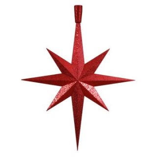 Vickerman 39 in. Red Glitter 8 Point Star   Ornaments