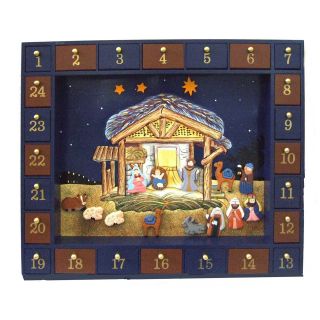 25 Piece Nativity Advent Calendar Set   16.75 Inch   Christmas