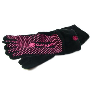 Gaiam All Grip Yoga Socks with Pink Dots   Pilates and Yoga