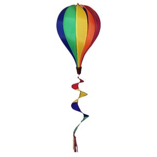 In the Breeze Rainbow Hot Air Balloon with 12 Panels Wind Spinner   Wind Spinners