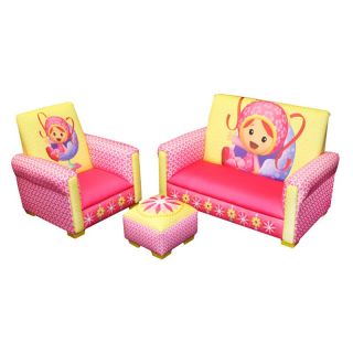 Nickelodeon Team Umizoomi Pink Flower 3 Piece Toddler Sofa Set   Kids Arm Chairs