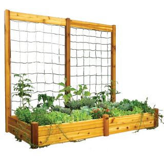 Gronomics 48L x 95W x 13H in. in. Raised Garden Bed with Trellis Kit   Planters