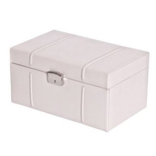 Mele Fiona Locking Drop Front 2 Drawer Bonded Leather Jewelry Box   7W x 5.625H in.   Womens Jewelry Boxes
