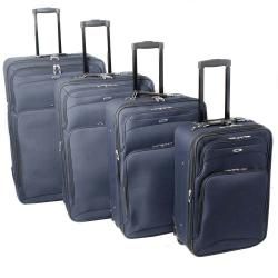 Kemyer Vacationer Lightweight 4 piece Navy Expandable Luggage Set Kemyer Four piece Sets