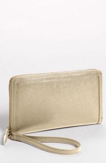 Halogen® Zip Around Saffiano Leather Wallet