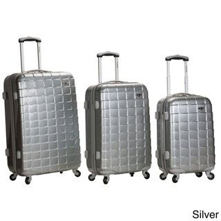 Rockland Elite Designer 3 piece Hardside Spinner Luggage Set Rockland Three piece Sets