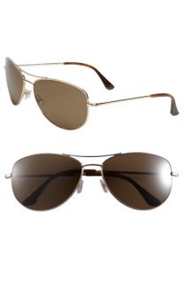 kate spade new york ally 60mm polarized metal aviator sunglasses
