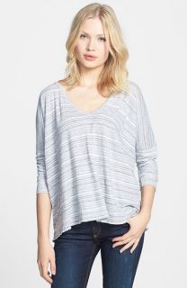 Vince Camuto Misdirection Stripe Tee (Plus Size)
