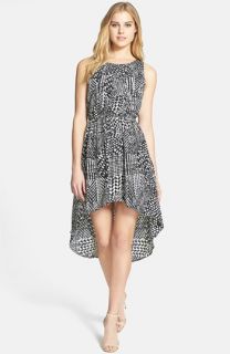 Dex Print High/Low Hem Sleeveless Dress