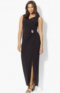 Lauren Ralph Lauren Embellished Jersey Gown (Plus Size)