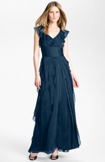 Adrianna Papell Tiered Chiffon Gown (Regular & Petite)