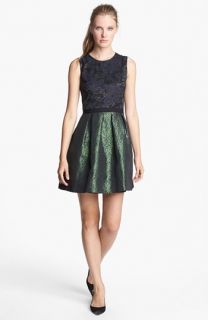Erin by Erin Fetherston Alice Mixed Media Fit & Flare Dress