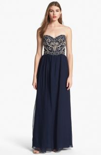 Sean Collection Embellished Strapless Silk Gown (Online Exclusive)