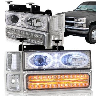 Chevy C10 LED Projector Headlights + LED Style Bumper Lights + Clear Corner Lights COMBO Automotive
