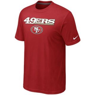 Nike San Francisco 49ers Authentic Logo T Shirt   Scarlet