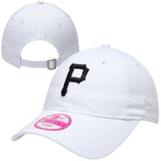 New Era Pittsburgh Pirates 9FORTY Ladies Essential Adjustable Hat   White
