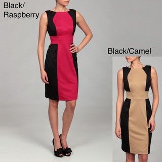 London Times Women's Black/ Raspberry Sleeveless Dress London Times Casual Dresses