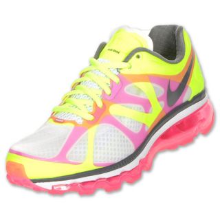 Nike Air Max+ 2012 Women's Running Shoes  White/Hot Pink/Hot Lime/Dark Grey