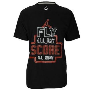 Jordan Fly All Day T Shirt   Mens   Basketball   Clothing   Black/Challenge Red