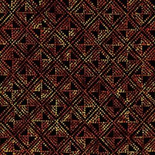 Kenta quilt fabric by Timeless Treasures, Tiled diamond pattern in orange, yellow, and black