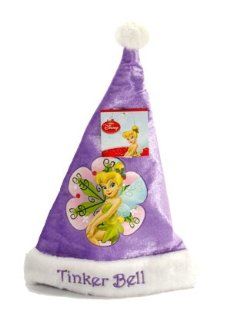 Kids 3 9 Disney Tinker Bell Velour Santa Christmas Hat Clothing