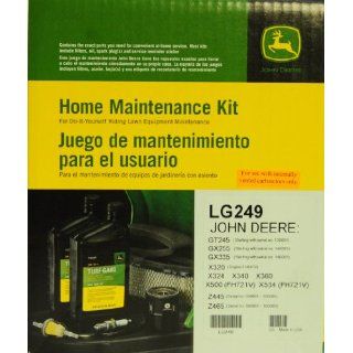 John Deere Genuine LG249 Home Maintenance Kit for JOHN DEERE GT245 (Starting with serial no. 130001) GX255 (Starting with serial no. 140001) GX335 (Starting with serial no. 140001) X320 (Engine FH661V) X324 X340 X360 X500 (FH721V) X534 (FH721V) Z445 (Seri
