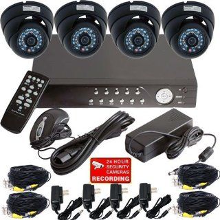 VideoSecu CCTV 4 Channel Audio Video H.264 Security Surveillance DVR System, including Stand Alone Real Time Digital Video Recorder with 2000GB Hard Drive, 4 Outdoor Day Night Vision CCD Security Cameras 420TVL, 4 Pack 50 Feet Video Power Cables, Camera Po