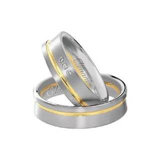 14k Two Tone Yellow & White Gold 6mm His & Hers 0.03ctw Diamond Wedding Band Set 263 Wedding Bands Wholesale Jewelry