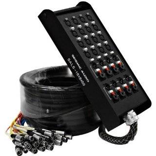Seismic Audio   SALS 16x8x50   16 Channel 50' Pro Stage XLR Snake Cable (XLR & 1/4" TRS Returns) for Recording, Stage, Studio use Musical Instruments