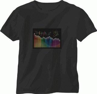 EL Panel Sound Activated, Light Animated Party T Shirt   284 Sports & Outdoors