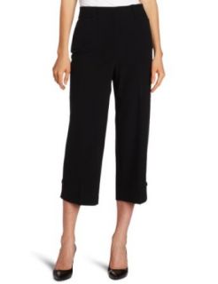 Sag Harbor Women's Crop Pant, Black, 12 Clothing