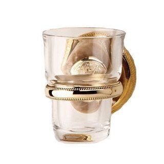 Phylrich KTB3024D 24D Satin Gold Antiqued Bathroom Accessories Wall Mounted Glass Tumbler  