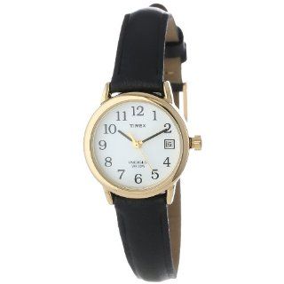 Timex Women's T2H341 Easy Reader Black Leather Strap Watch Timex Watches