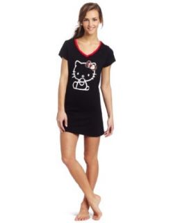 Hello Kitty Junior's Hk Full Body Night Shirt, Black, Large Clothing