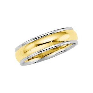 Size 09.50 14K Yellow/White Gold Two Tone Design Band Jewelry