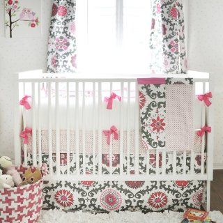 Ragamuffin in Pink 3 Piece Crib Bedding Set Baby